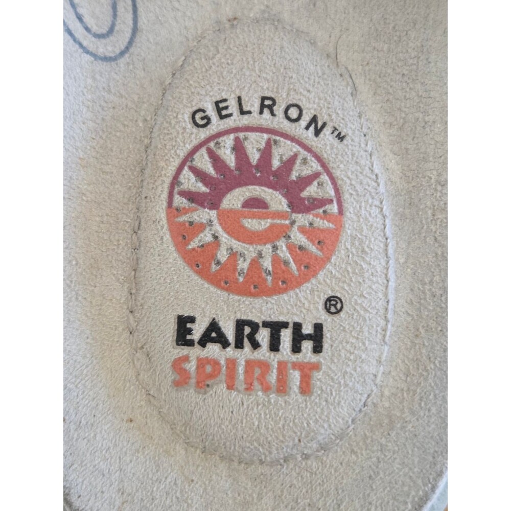 Earth Spirit Comfort Sandals Blue Leather Slides Gelron Cushion 7 - Picture 11 of 15